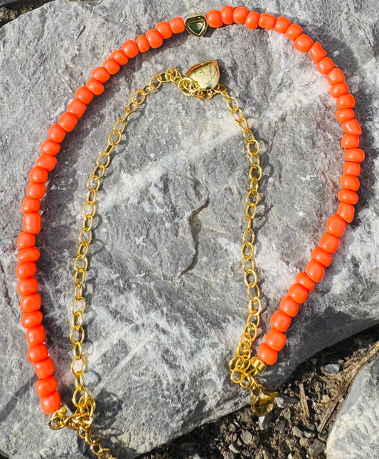 Chaine de cheville orange