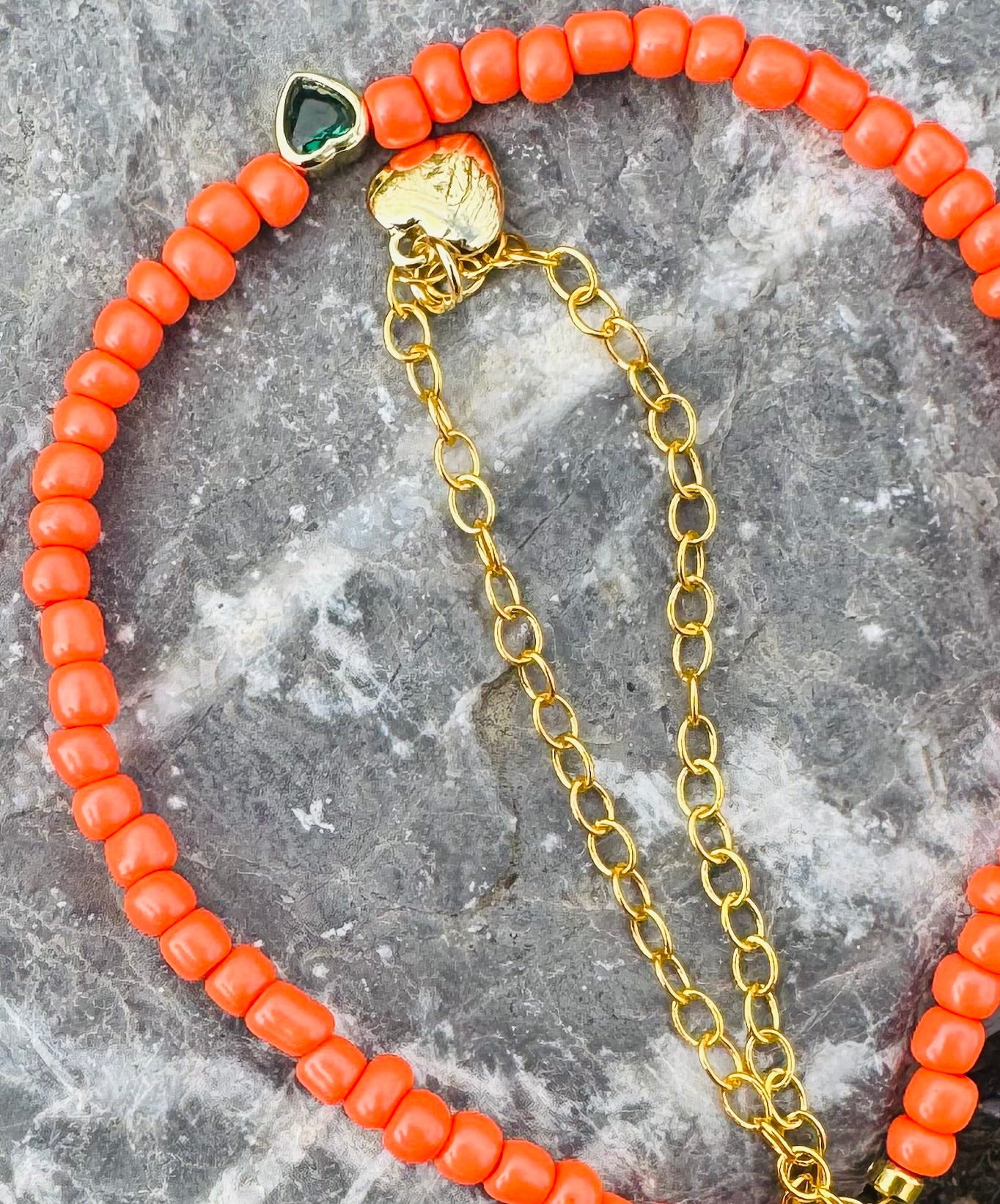 Chaine de cheville orange