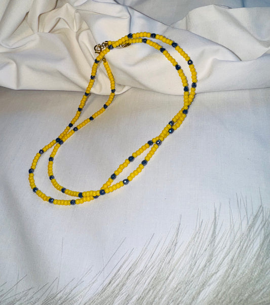 PERLE DE TAILLE JAUNE, BAYA, BINE BINE
