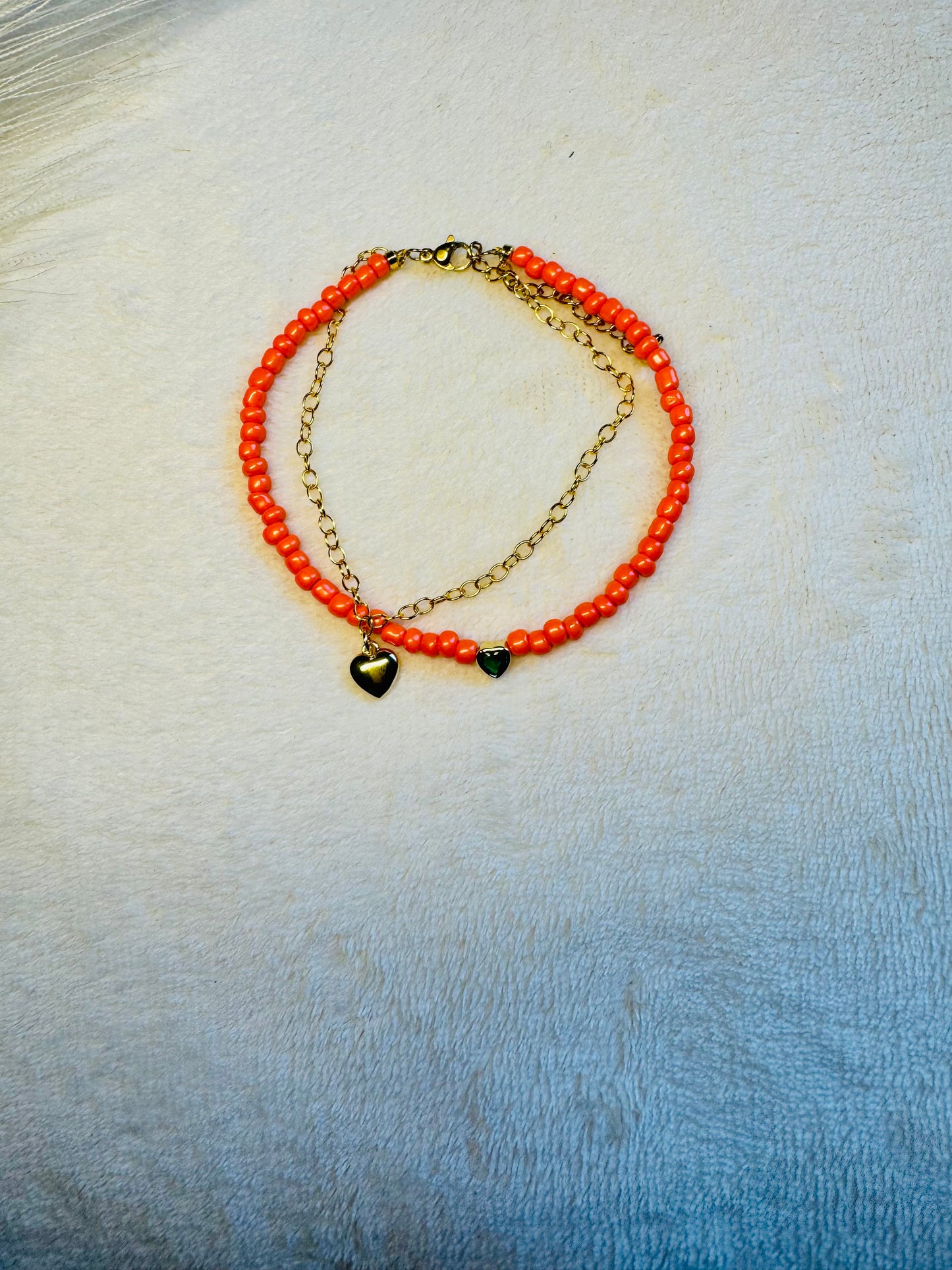 Chaine de cheville orange