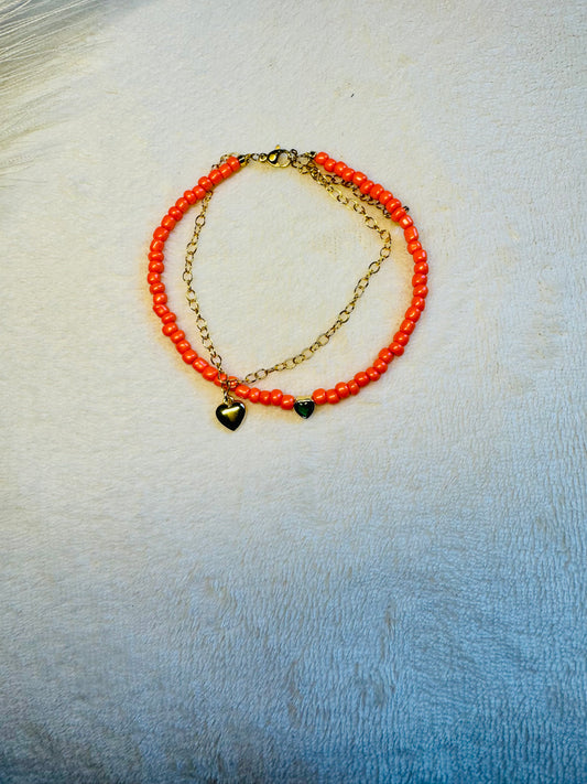 Chaine de cheville orange